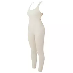 Macacão feminino roupa de uma peça sem mangas o-pescoço bodysuit macacão casual streetwear roupas femininas esportivas - comprar online