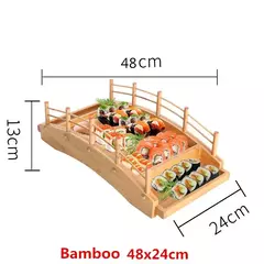 Bandeja De Sushi De Madeira Japonesa para Cozinha, Louça De Cozinha, Barcos Ponte, Prato De Sashimi De Pinho, Bandeja Criativa, Decoração Ornamento, Madeira