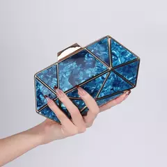 Saco De Noite De Diamante De Metal Acrílico Para Mulheres, Bolsa De Ombro De Corrente, Bolsa Crossbody, Bolsa De Designer De Luxo, Embreagem De Festa, Sacos De Jantar, Novo na internet