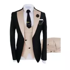 Ternos masculinos 3 peças sob medida melhor homem noivo casamento smoking fino ajuste jacquard duas cores blazer jaqueta colete calças smoking roupas na internet