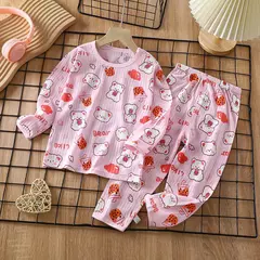 Conjunto de pijamas de manga comprida infantil, Seção fina, Roupa de bebê, Roupa doméstica, Meninos, Meninas, Crianças, Verão, Novo, 2022 - comprar online