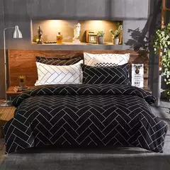 Coração Imprimir Conjunto de cama reversível, Duvet Cover Set, microfibra, moderno Quilt Cover, Zipper Closure com 2 Fronhas, King Size - comprar online