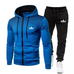 Conjunto de treino casual masculino, jaqueta coreana, terno esportivo, calça plus, 2 peças de roupa esportiva, outono, inverno, 2022 - Wolf Magazine