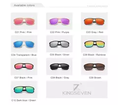 Kingseven óculos de sol polarizados para homens e mulheres, moldura quadrada, melhor para dirigir, viagens ao ar livre, novo lc755 - Wolf Magazine