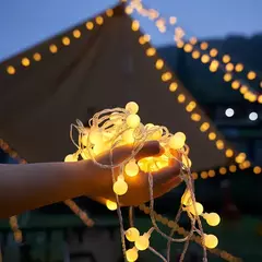 Imagem do Ball-like guirlanda de luz led, 10m, 6m, 3m, 1.5m, bateria, lâmpada ao ar livre, decoração para jardim, casamento, Natal