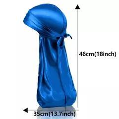 Imagem do Respirável cauda longa Doo Rag para homens, seda Durag, chapéu bandana turbante, bandana, novo, 1-4pcs