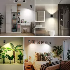 LED cabeça dupla lâmpada de parede com controle remoto, 360 ° Rotatable, USB Recarga, sem fio, portátil, Night Light para o quarto, lâmpada de leitura, Touch Control - loja online