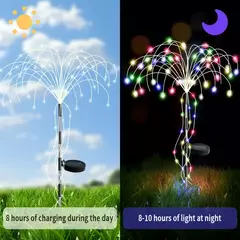 Imagem do Luzes de caminho solar de fadas ao ar livre à prova d'água para decoração de gramado de jardim - lâmpada movida a energia solar para pátio de varanda de quintal - linda, dur