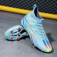 Botas masculinas de futebol longas, sapatos de futebol ao ar livre, grampos internos, futsal confortável, confortável antiderrapante, FG, TF, fósforo para meninos - Wolf Magazine