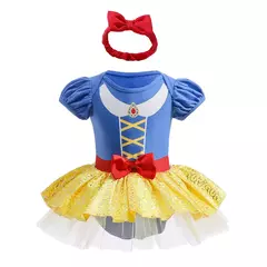 Baby Romper TUTU Vestido Com Headband Infantil Baby Princess Girl Roupas Tamanho 3-18M Cute Design Baby Dress Party Trajes - loja online