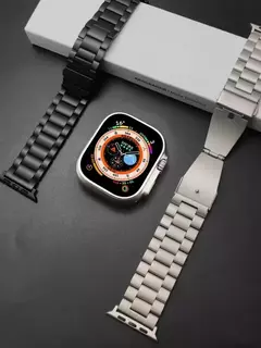 Bracelete de Aço Inoxidável para Apple Watch, Pulseira de Luxo, Série 6, 5, 4, 3, 2, SE, 44mm, 42mm, 40mm, 45mm, 41mm, ultra 2, 49mm na internet