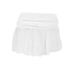 Shorts brancos simples para mulheres, sweet streetwear, dobras casuais sólidas, shorts básicos, calças esportivas elegantes, moda sexy, verão - Wolf Magazine