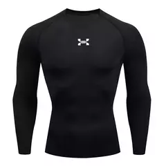 Camisa respirável Rashguard de compressão masculina, ajuste seco, camiseta esportiva MMA Fitness Gym, camisa de corrida, alta qualidade - comprar online