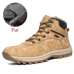 DEKABR-Botas de neve de pele de couro genuíno masculinas, sapato impermeável d - Wolf Magazine