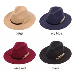 Grande feltro Trilby Fedora para mulheres, chapéu de aba larga para senhoras, boné jazz, gangster vintage - loja online