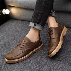 Imagem do Sapato Oxford casual masculino, sapato de couro masculino, mocassins com renda de luxo, sapato de vestido masculino brogue, moda clássica, 2024