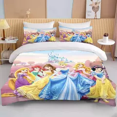 Disney Princess Impresso Bedding Set para Adulto, Microfibra Bed Cover, Quarto Duvet, Anime Cartoon Fronha, 10 Tamanhos na internet