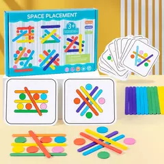 Imagem do Brinquedos Montessori para Crianças, Rainbow Stick, Puzzle, Sensorial, Pensamento Lógico, Desafio, Jogos de Mesa, Brinquedos Educativos Precoce