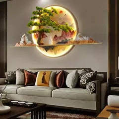 TINNY-Chinês Criativo Paisagem Mural Candeeiro, Imagem Moderna Luz de Parede, Lâmpada LED para Casa, Sala, Estudo, Decoração Do Quarto - Wolf Magazine