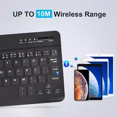 Mini teclado sem fio do bluetooth, recarregável, para o portátil, tabuleta, telefone, ipad, andróide, ios, janelas - Wolf Magazine