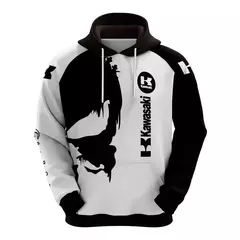 Imagem do Hoodie Kawasaki Moto GP para homens e mulheres, pulôver esportivo infantil, lazer de rua, impressão 3D, primavera e outono