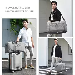 Sacos Duffel Dobrável com Compartimento De Sapatos, Saco De Armazenamento De Viagem Overnight Resistente A Rasgo, Organizador De Roupas, Impermeável - loja online