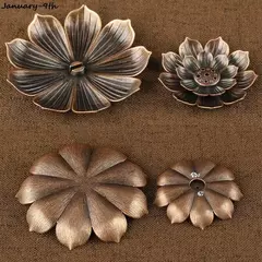 Imagem do Liga Incenso Vara Titular, Linha Lotus Incenso Queimador, Yoga Sábio, Sândalo Bobina Base, Bronze Artesanato, Home Decor, Presente de Natal, 3 em 1