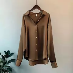 Camisa de botão manga longa feminina, blusa de senhora do escritório, blusa casual doce, estilo coreano, moda verão, outono, inverno - Wolf Magazine