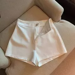 Shorts pretos apertados de cintura alta de emagrecimento linha A feminino, estilo coreano, elástico, calça quente, alta elasticidade, primavera, 2022 - Wolf Magazine