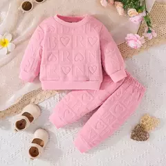 Conjunto de roupas infantis para o dia dos namorados, camiseta e calça de manga comprida, roupa infantil para bebê recém-nascido, 3-24 meses - comprar online