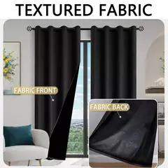 Cortinas monocromáticas blackout, sombreamento completo e proteção solar, quarto e sala de estar, 100% blackout, 1pc - loja online