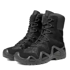 Botas táticas de combate impermeáveis masculinas, Botas de tornozelo para caminhadas ao ar livre, Escalada botas de combate