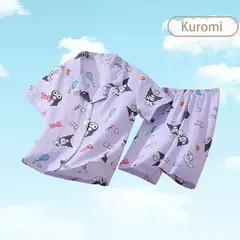 Conjunto de Pijamas Anime infantil, Roupa das Meninas, Roupa Confortável, Homewear das Meninas, Minha Melody, Sanrio, Pochacco, Cinnamoroll, Kuromi - comprar online