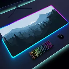 Colorido Luminous LED Lighting Mouse Pad, Non-Slip RGB Gaming Mousepad, Grande Desk Mat, Firewatch Forest, PC Gamer, 900x400mm, XL na internet