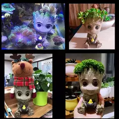 Desenhos animados Groot Figurines para Decoração de Casa, Modelo Miniatura, Desktop Display, Artesanato, Árvore Homem Ornamento, Decoração Do Escritório, 5cm - loja online