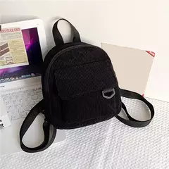 Mini mochila feminina, mochila escolar de veludo simples pequena, grande capacidade, mochila feminina durável, monocromática, casual, viajando, moda na internet