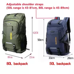 Mochila ao ar livre para homens e mulheres, mochila de viagem, esportes, camping, caminhadas, mochila escolar, mochila para homens e mulheres, 80L, 50L - Wolf Magazine