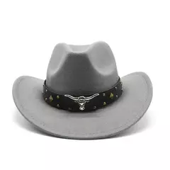 Mulheres e Homens Lã Ocidental Chapéu de Cowboy, Cavalheiro Senhora Jazz Cloche Sombrero Bonés, Tamanho Grande, Inverno, Outono, Novo, 2 - Wolf Magazine