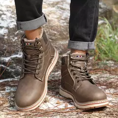 Penicfine Botas de caminhada masculinas de inverno com forro quente e botas de neve ao ar livre à prova d'água antiderrapante botas de caminhada - Wolf Magazine