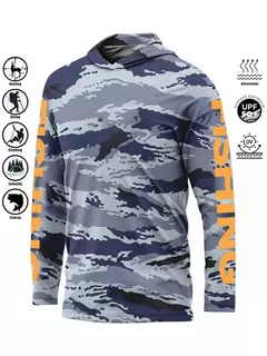 Umidade ao ar livre Wicking Jersey, Camisa De Pesca, Proteção UV, Tops Secagem Rápida, Hoodie Respirável, Vestuário De Pesca, UPF 50 Plus, 2021 - comprar online