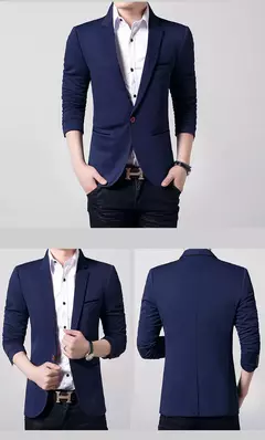 Blazer casual masculino, terno de negócios fino, casaco de cavalheiro, roupa de marca, moda outono, novo, alta qualidade, M para 5XL, 2023 - loja online