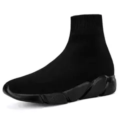 Moda masculina sapatos casuais leves sapatos masculinos tênis de plataforma de renda tênis unissex meias sapatos zapatillas hombre - loja online