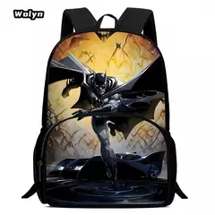 Mochila escolar com estampas de morcego dos desenhos animados para meninos e meninas, mochila de grande capacidade para o grau 1-4 - Wolf Magazine