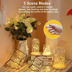 AmmToo-Impermeável Mini Fairy Lights, Cobre com Modos de 3 Velocidades, Decorações de Natal, Uso ao ar livre, Alimentado por Bateria, 10 Pack na internet