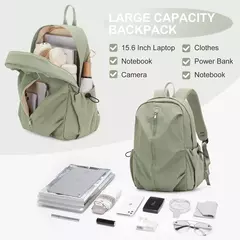 Mochila Laptop para Mulheres e Adolescentes, Bolsa de Escola Universitária, Anti Roubo, Viagem, Mochila de Trabalho, Grandes Bookbags, 15,6";;VERDADEIRO;;"Black - comprar online