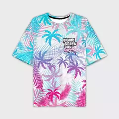 Imagem do Homens e mulheres Grand Theft Auto Vice City 3D Print Streetwear, Camisetas de grandes dimensões, Tees crianças, Tops roupas, novo jogo, GTA