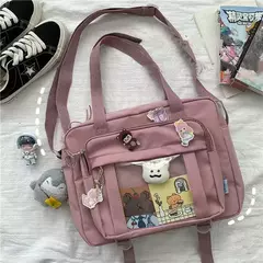 Bolsa Crossbody de Nylon Transparente para Mulheres Bolsa de Ombro Bolsa JK Meninas Japonesas do Ensino Médio, Bolsa de Livro Transparente, Segundo Elemento - comprar online