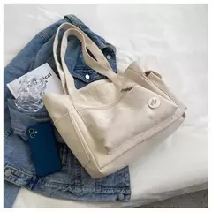 Bolsa de ombro de grande capacidade feminina, sacola de estudante, bolsa de classe, lona, nova moda, 2023 na internet