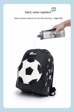 Mochila De Futebol Anime para Crianças, Sacos escolares de viagem para adolescente, Mochila para menino