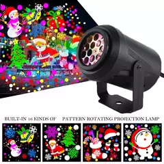 Projetor de floco de neve de natal led luzes de fadas para o quarto rotativa dinâmica lâmpada de projeção de neve branca ornamentos de ano novo interior - comprar online